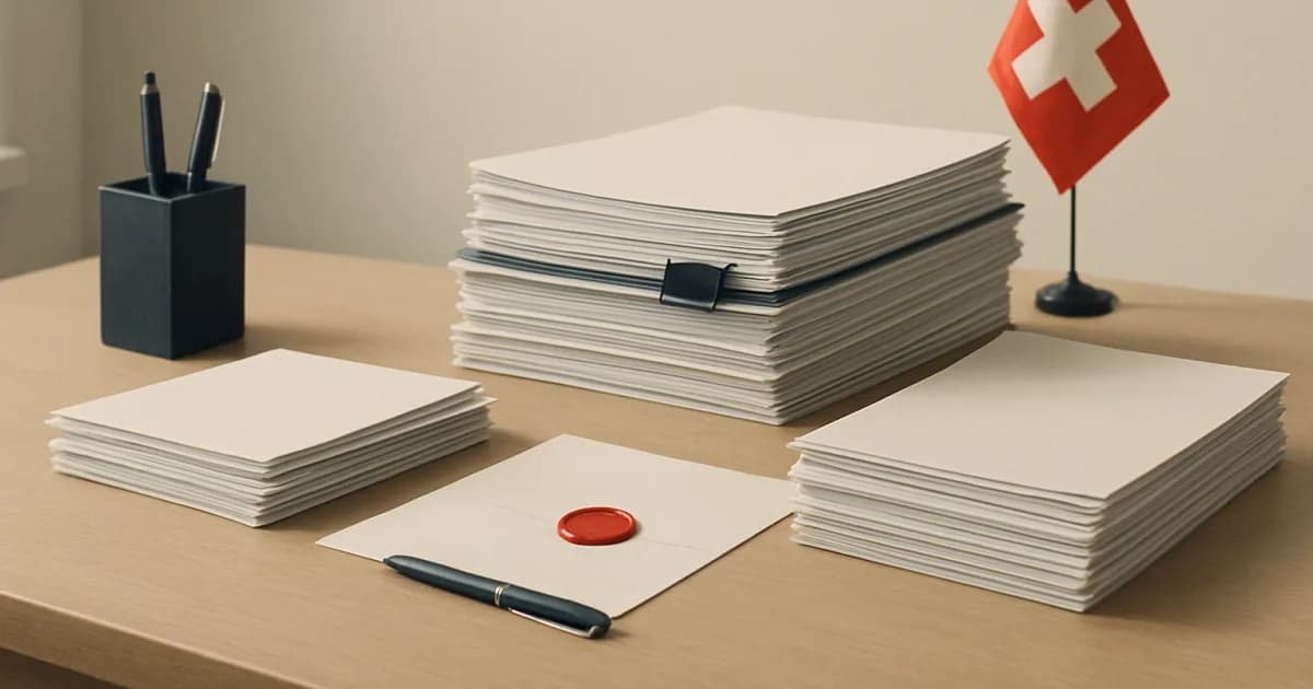 Simple graphic of a checklist with ticked boxes next to an ISO certificate outline